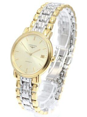 LONGINES Pressance L4.821.2 Date gold Dial Automatic Men's Watch_942635